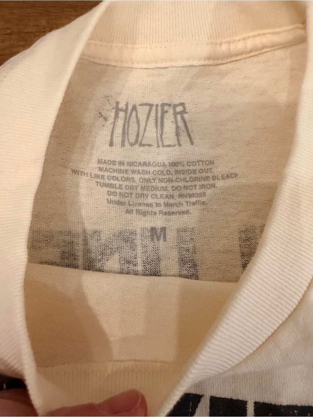 Hozier 'Unreal Unearth Tour 2024' Graphic Tee - White Red Yellow Accents medium - Picture 3 of 8